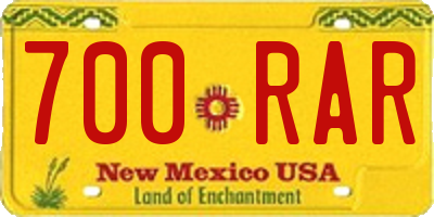 NM license plate 700RAR