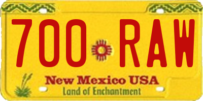 NM license plate 700RAW