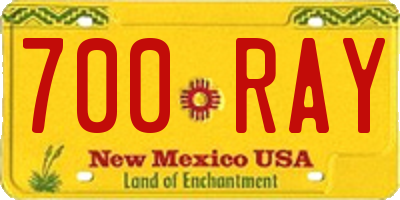 NM license plate 700RAY