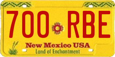 NM license plate 700RBE