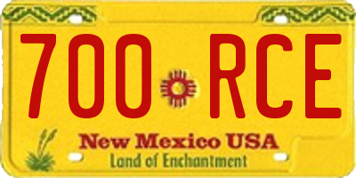NM license plate 700RCE
