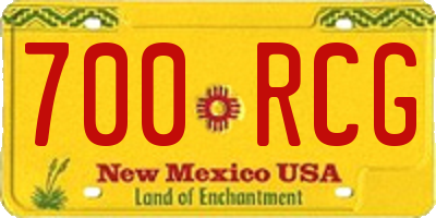 NM license plate 700RCG