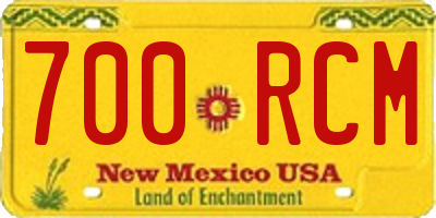 NM license plate 700RCM