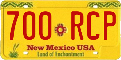 NM license plate 700RCP