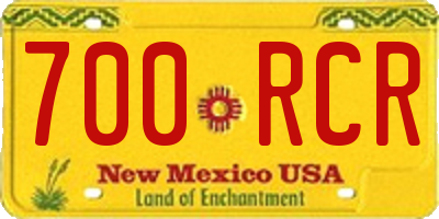 NM license plate 700RCR