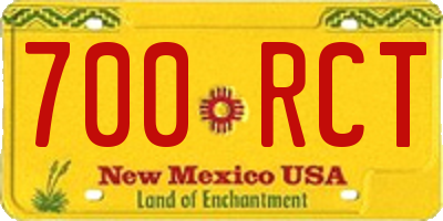 NM license plate 700RCT