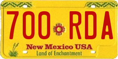 NM license plate 700RDA