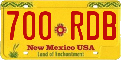 NM license plate 700RDB