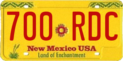 NM license plate 700RDC