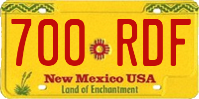 NM license plate 700RDF