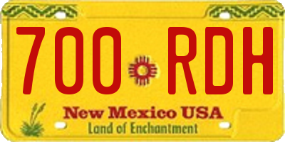 NM license plate 700RDH