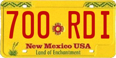 NM license plate 700RDI