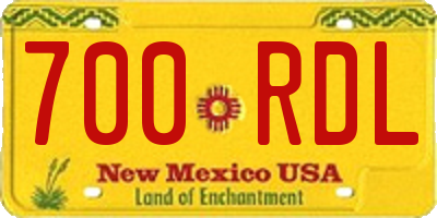 NM license plate 700RDL