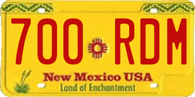 NM license plate 700RDM