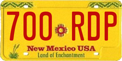 NM license plate 700RDP