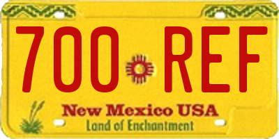 NM license plate 700REF