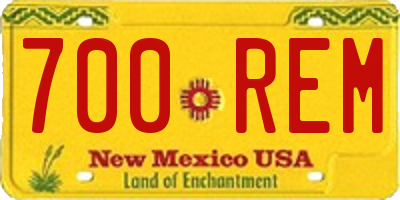 NM license plate 700REM