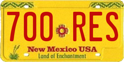 NM license plate 700RES
