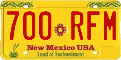 NM license plate 700RFM