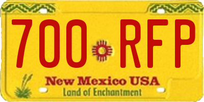 NM license plate 700RFP