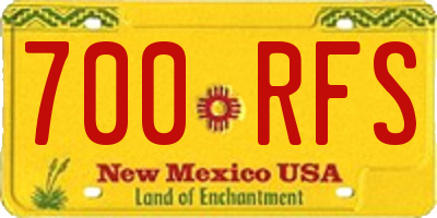 NM license plate 700RFS