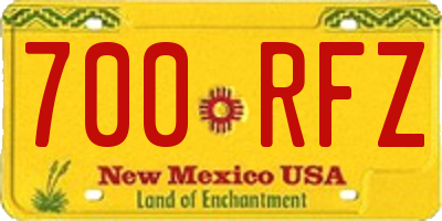 NM license plate 700RFZ
