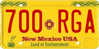 NM license plate 700RGA