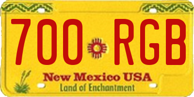 NM license plate 700RGB