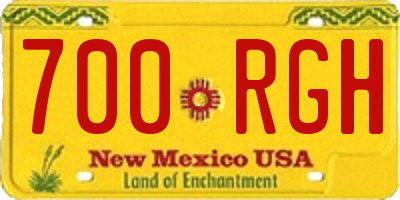 NM license plate 700RGH