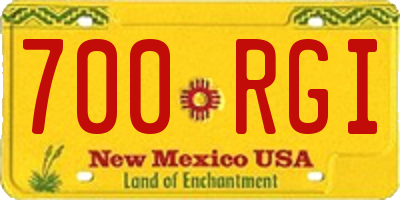 NM license plate 700RGI