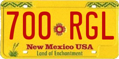 NM license plate 700RGL