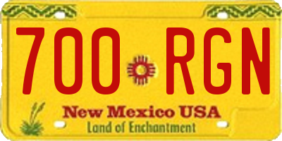 NM license plate 700RGN
