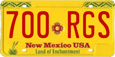 NM license plate 700RGS