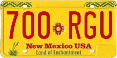 NM license plate 700RGU