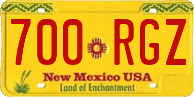 NM license plate 700RGZ