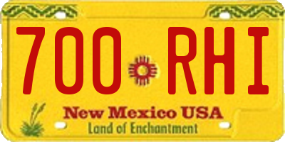 NM license plate 700RHI