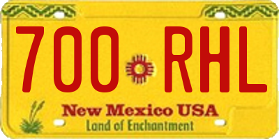 NM license plate 700RHL