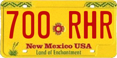NM license plate 700RHR