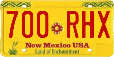 NM license plate 700RHX