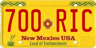 NM license plate 700RIC