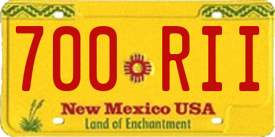 NM license plate 700RII
