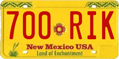 NM license plate 700RIK