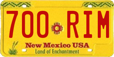 NM license plate 700RIM