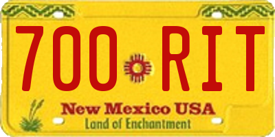 NM license plate 700RIT