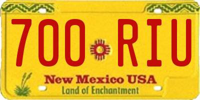 NM license plate 700RIU