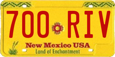 NM license plate 700RIV