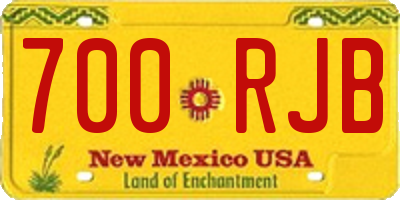 NM license plate 700RJB