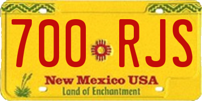 NM license plate 700RJS