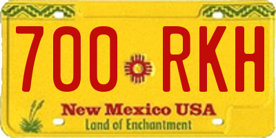 NM license plate 700RKH