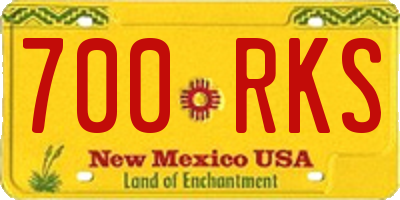 NM license plate 700RKS